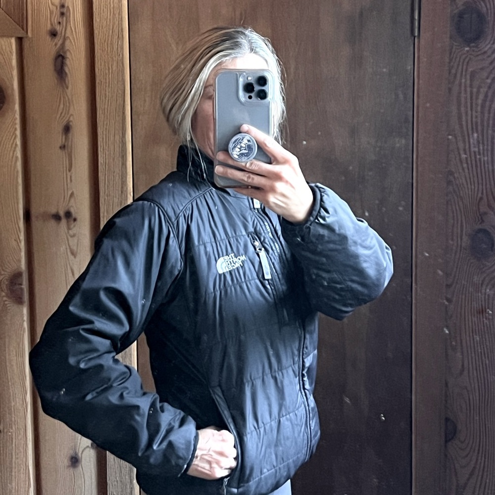 Northface black down jacket